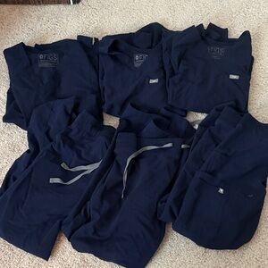 Figs Deep Blue Medical Scrub Set